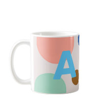 Monograma moderno de puntos de polka