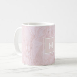 Taza De Café Monograma moderno elegante Personalizado de mármol