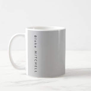 Taza De Café Monograma moderno Gris urbano