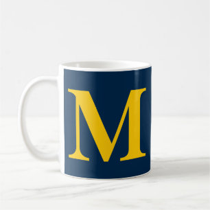 Taza De Café Monograma moderno inicial simple