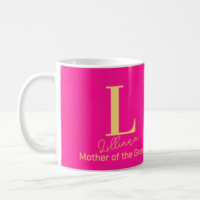 Taza De Café Monograma moderno madre del crecimiento (Izquierda)