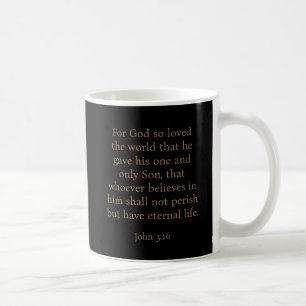 Taza De Café Monograma moderno minimalista de Pascua John 3:16