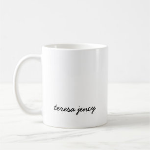Taza De Café Monograma Moderno Minimalista Elegante Escritura B