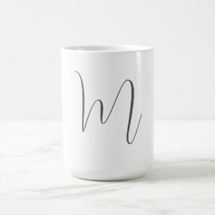 Taza De Café Monograma Moderno Simple Minimalista Plano