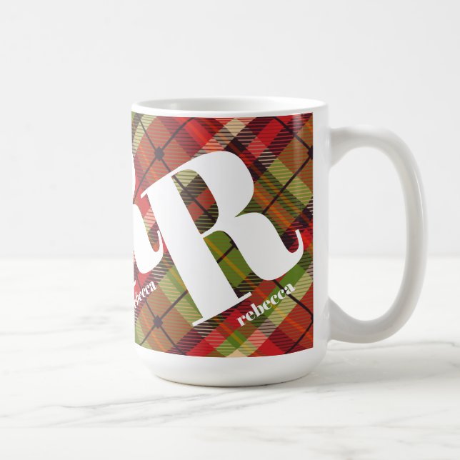 Taza De Café Monograma Navidades repartidos (Derecha)