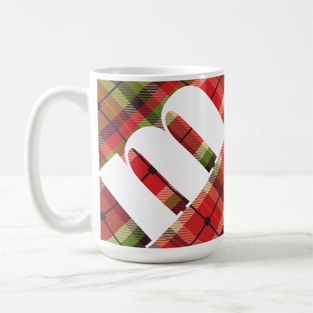 Taza De Café Monograma Navidades repartidos (Izquierda)