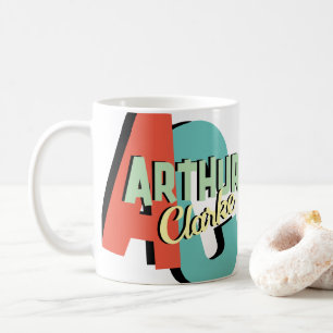 Taza De Café Monograma negrita diseñado por personalizado