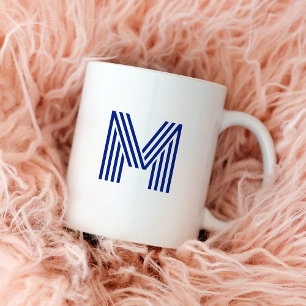 Taza De Café Monograma negrita moderno Cualquier color