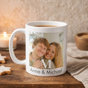 Taza De Café Monograma Overlay Luxe