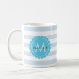 Taza De Café Monograma, peluca personalizado personalizada con