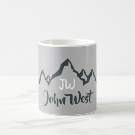Taza De Café Monograma personalizable de la gama de montañas di