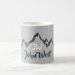 Taza De Café Monograma personalizable de la gama de montañas di