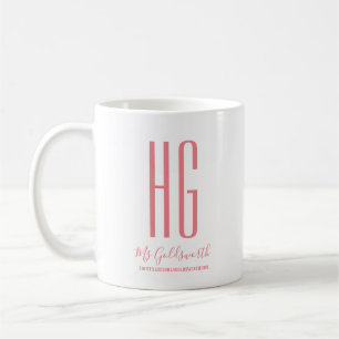Taza De Café Monograma Personalizado