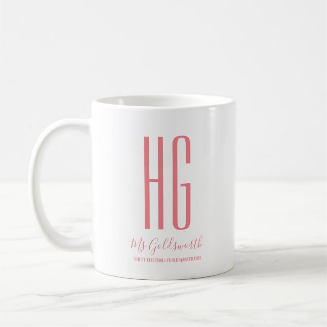 Taza De Café Monograma Personalizado (Izquierda)