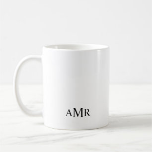 Taza De Café Monograma Personalizado Clásico