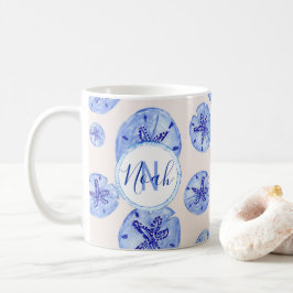 Taza De Café Monograma personalizado de acuarela en dólares de