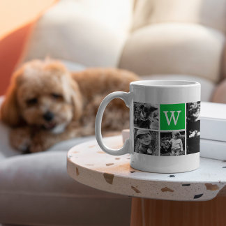 Taza De Café Monograma personalizado de plantilla de 5 fotograf