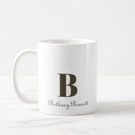 Taza De Café Monograma personalizado de tu nombre