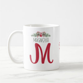 Taza De Café Monograma personalizado de vacaciones