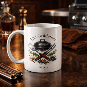 Taza De Café Monograma Personalizado del Grillfather