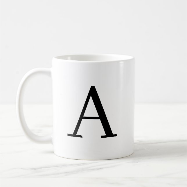 Taza De Café Monograma personalizado - Letra Personalizado Café (Izquierda)