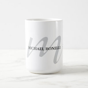 Taza De Café Monograma profesional de caligrafía clásica