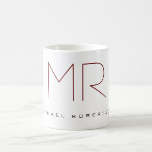 Taza De Café Monograma profesional de Moda moderna