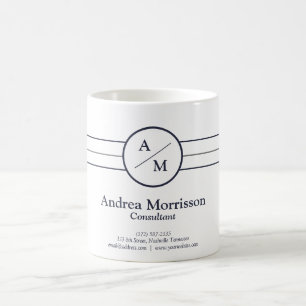 Taza De Café Monograma profesional moderno