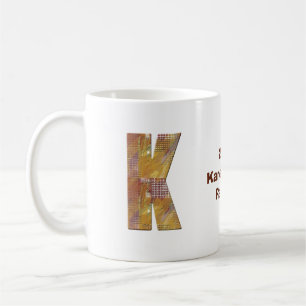 Taza De Café Monograma Quilt K