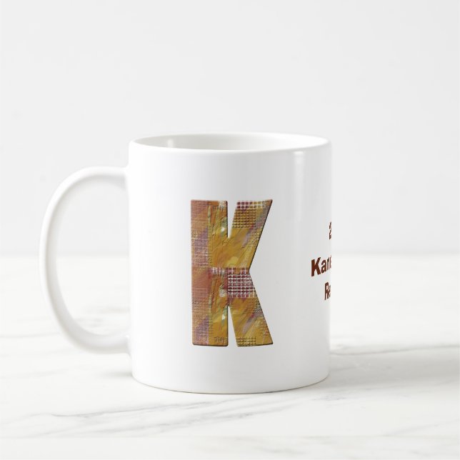 Taza De Café Monograma Quilt K (Izquierda)