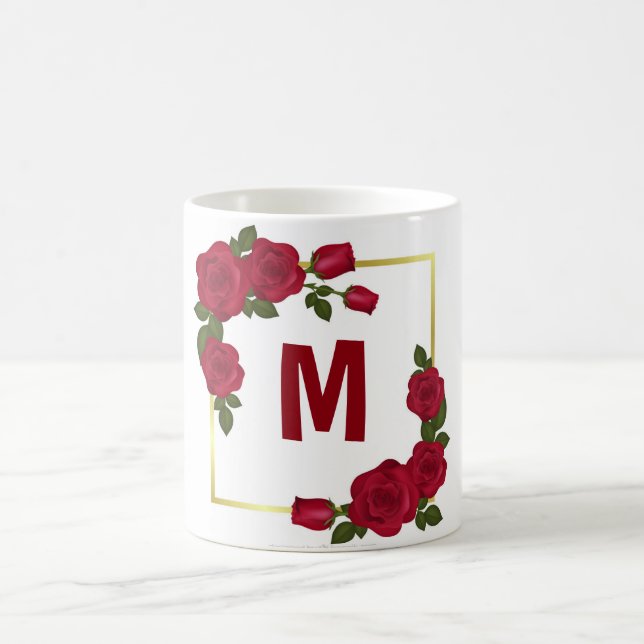 Taza De Café Monograma Rosa (Centro)