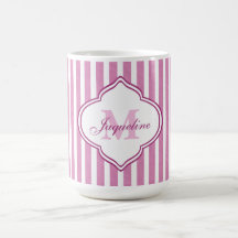 Monograma rosado de la raya