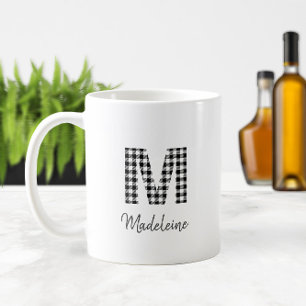Taza De Café Monograma 🖤 simple con relleno de búfalo