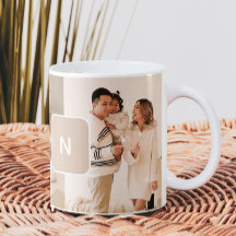 Monograma simple neutro dos foto