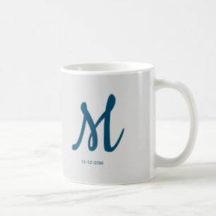Taza De Café monograma simple personalizado añade tu nombre bod