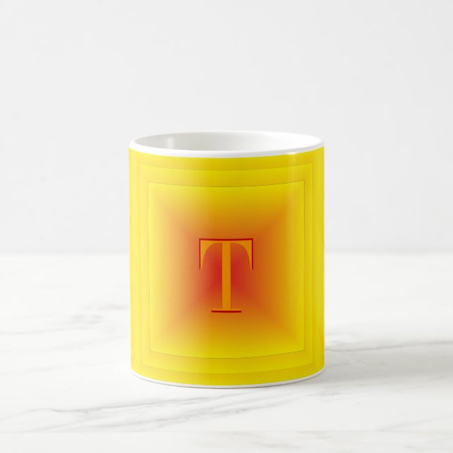 Taza De Café Monograma Sunburst (Centro)