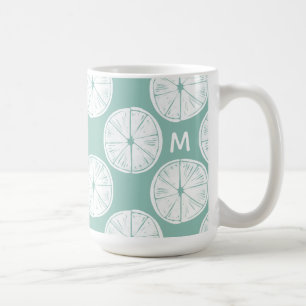 Taza De Café Monograma  Taco sobre el amor  Verde azulada Lime 