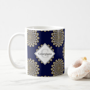Taza De Café Monograma: Te estamos observando marea y polka de