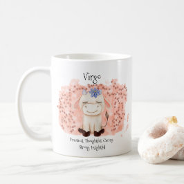 Taza De Café Monograma Virgo Maiden Color Toro Zodiaco