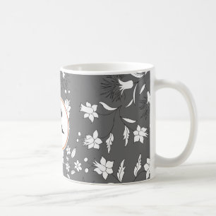 Taza De Café monograma y flores