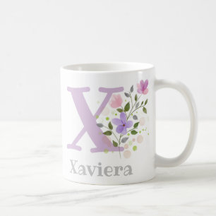 Taza De Café Monograma y nombre de pila Xaviera