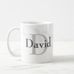Taza De Café Monograma y nombre personalizados con estilo de m