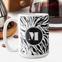 Monogramado de impresión de cebra de moda