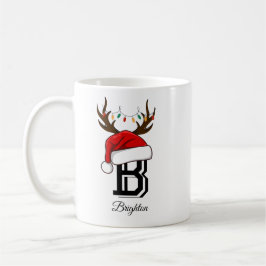 Taza De Café Monogramed Family Name Santa Claus Navidades