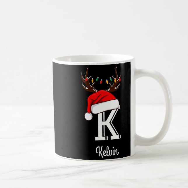 Taza De Café Monogrammed Family Christmas Matching Outfits _2  (Derecha)