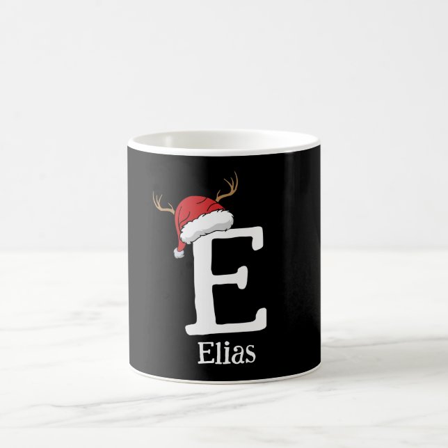 Taza De Café Monogrammed Family Christmas Personalize With Name (Centro)