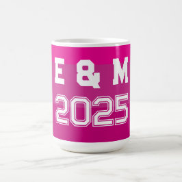 Taza De Café "Monogramo de personalizable y años