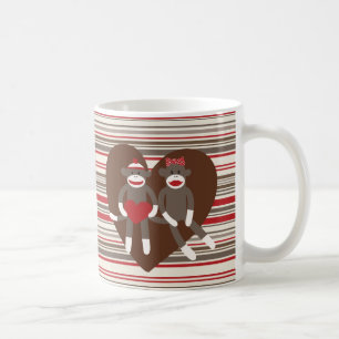 Taza De Café Monos en el amor El día de San Valentín regalos de