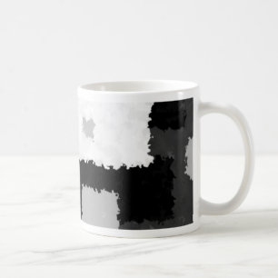 Taza De Café Monótono en gris, negro y blanco