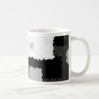 Taza De Café Monótono en gris, negro y blanco